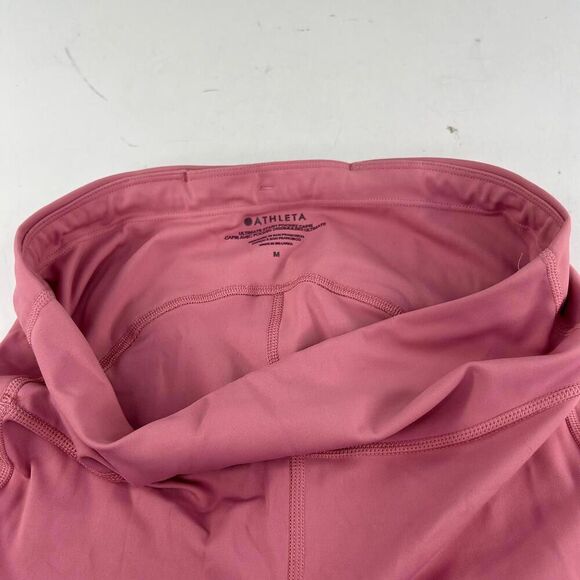 Athleta Transcend Stash Crop Straight Leg Pant Size M Berry Rose Yoga - Picture 5 of 8